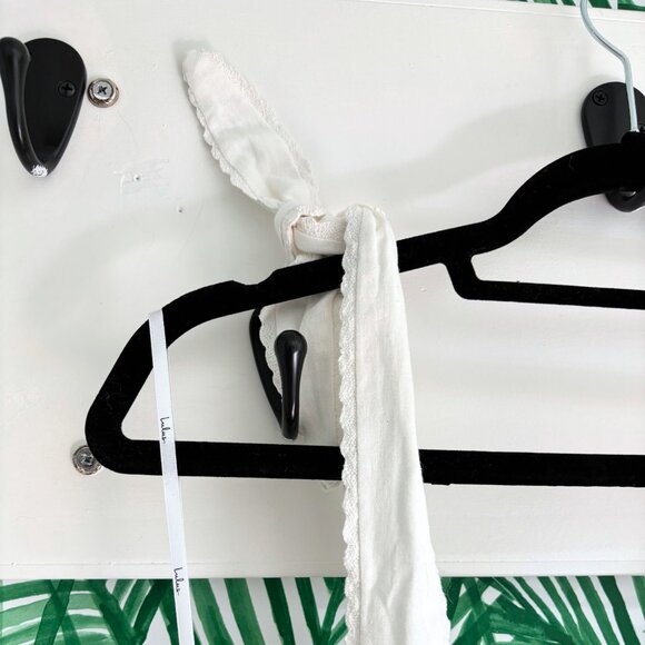 NWT Lulus Flirting in Florence White Striped Midi Dress with Tie Straps - Picture 3 of 14